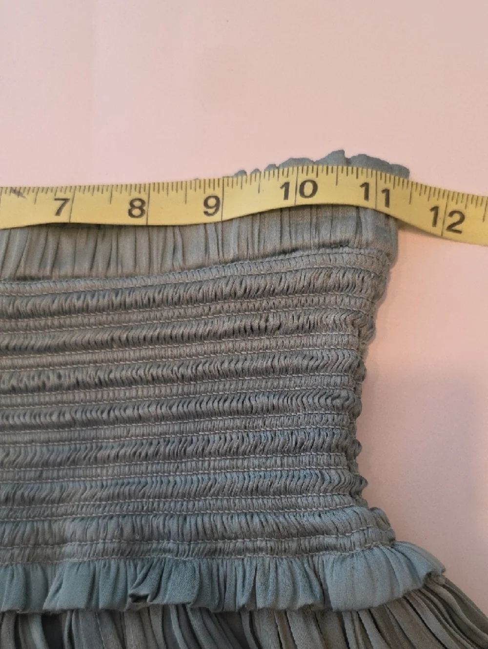 RESET Silky Amore Skirt Sage Green Women Size Sm Smocked Coquette Dainty Tiered